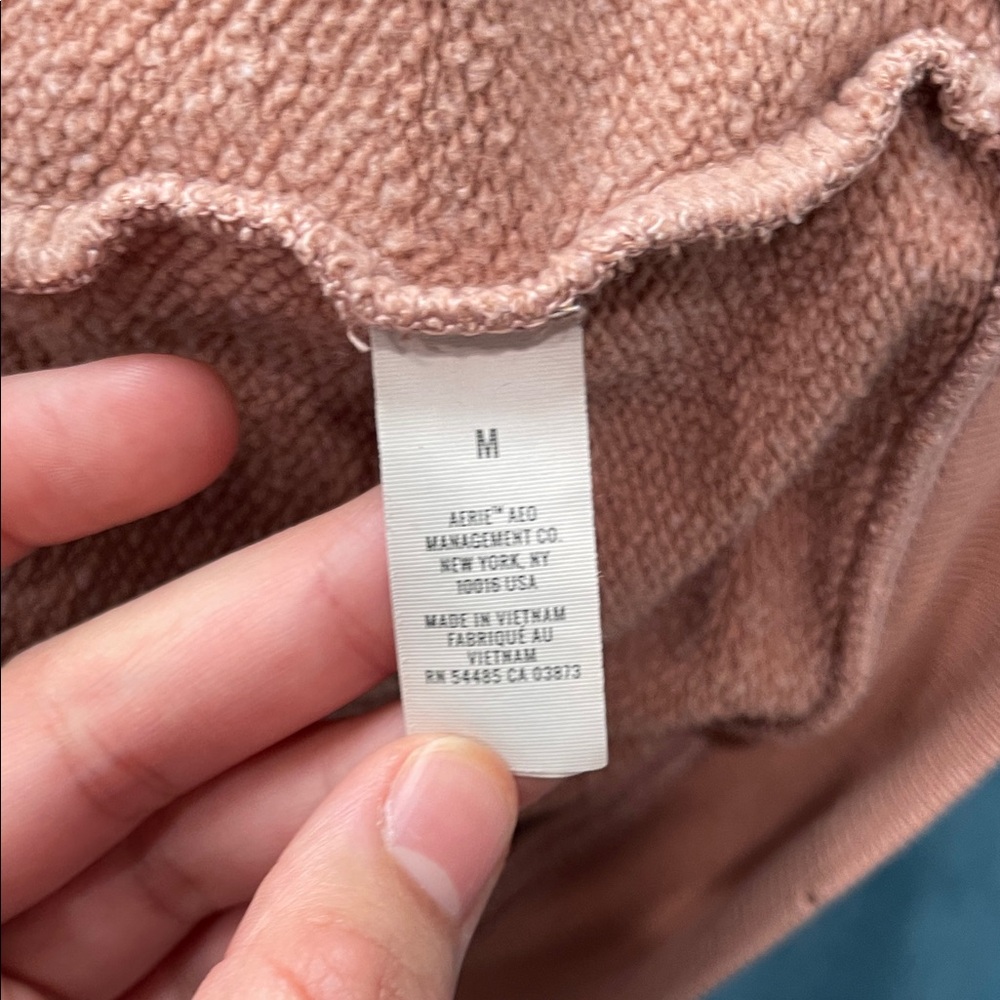 Oversized Cozy Soft Pink Aerie Pullover Hoodie - Picture 8 of 14